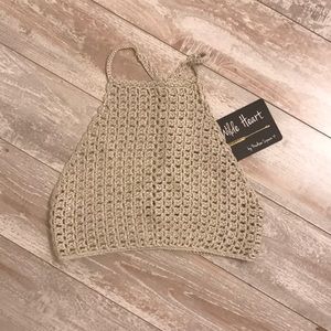 Crochet Halter Crop Top BNWT